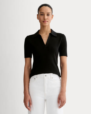 The Knit Polo | Black