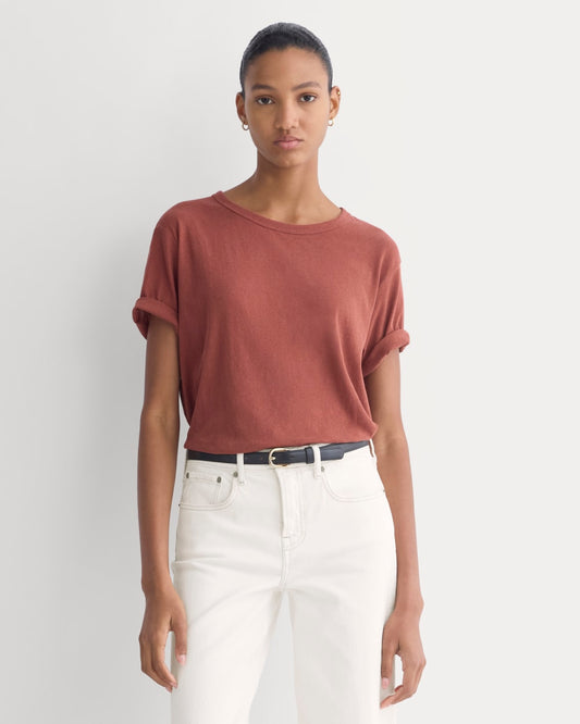 womens-air-oversized-crew-tee-henna | primary
