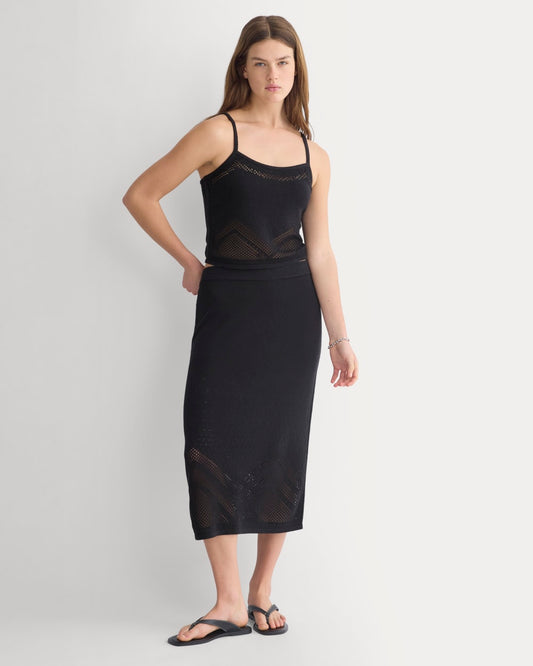 womens-lace-knit-maxi-skirt-black | primary