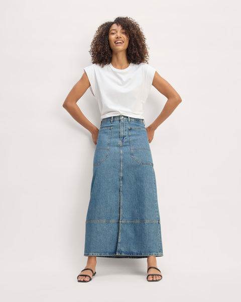 The Gardener Skirt | Medium Indigo – Everlane