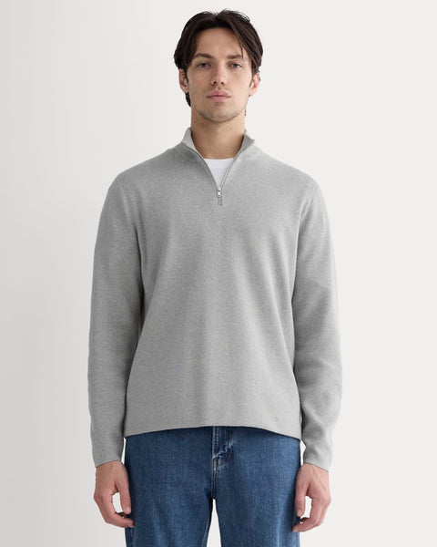 The No-Sweat Quarter-Zip | Heathered Grey – Everlane
