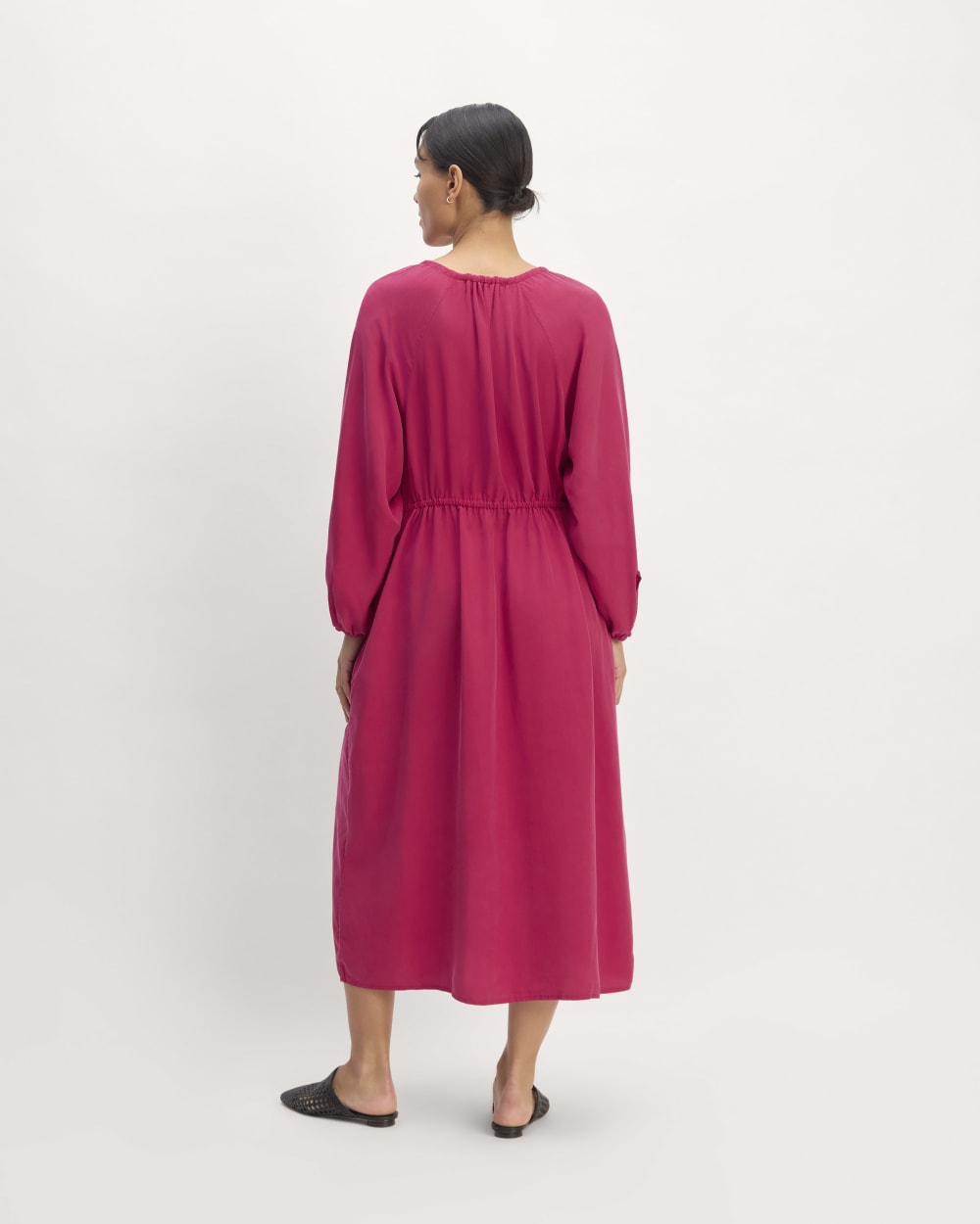 Nasir Gathered Scoop Neck Tencel Floor Length Dress Maxi Dresses | CULT MIA Nasir Gathered Scoop Neck Tencel Floor Length Dress Maxi Dresses | CULT MIA