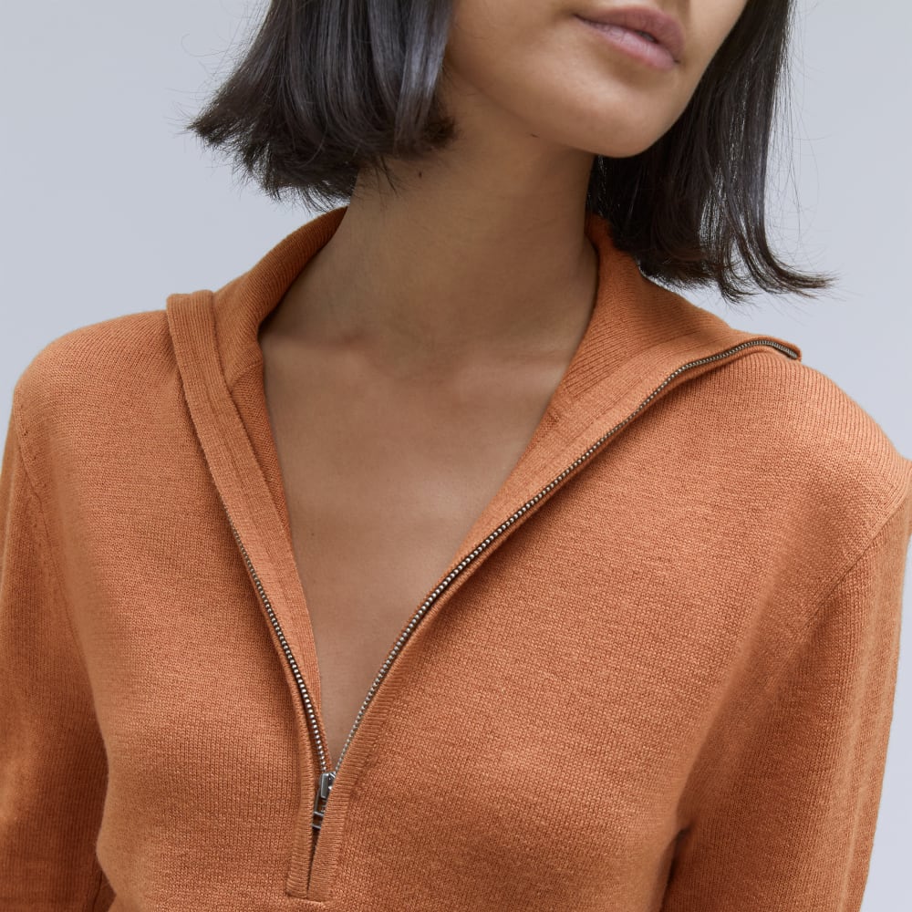 The Luxe Merino Half-Zip Sweater | Tawny Brown – Everlane