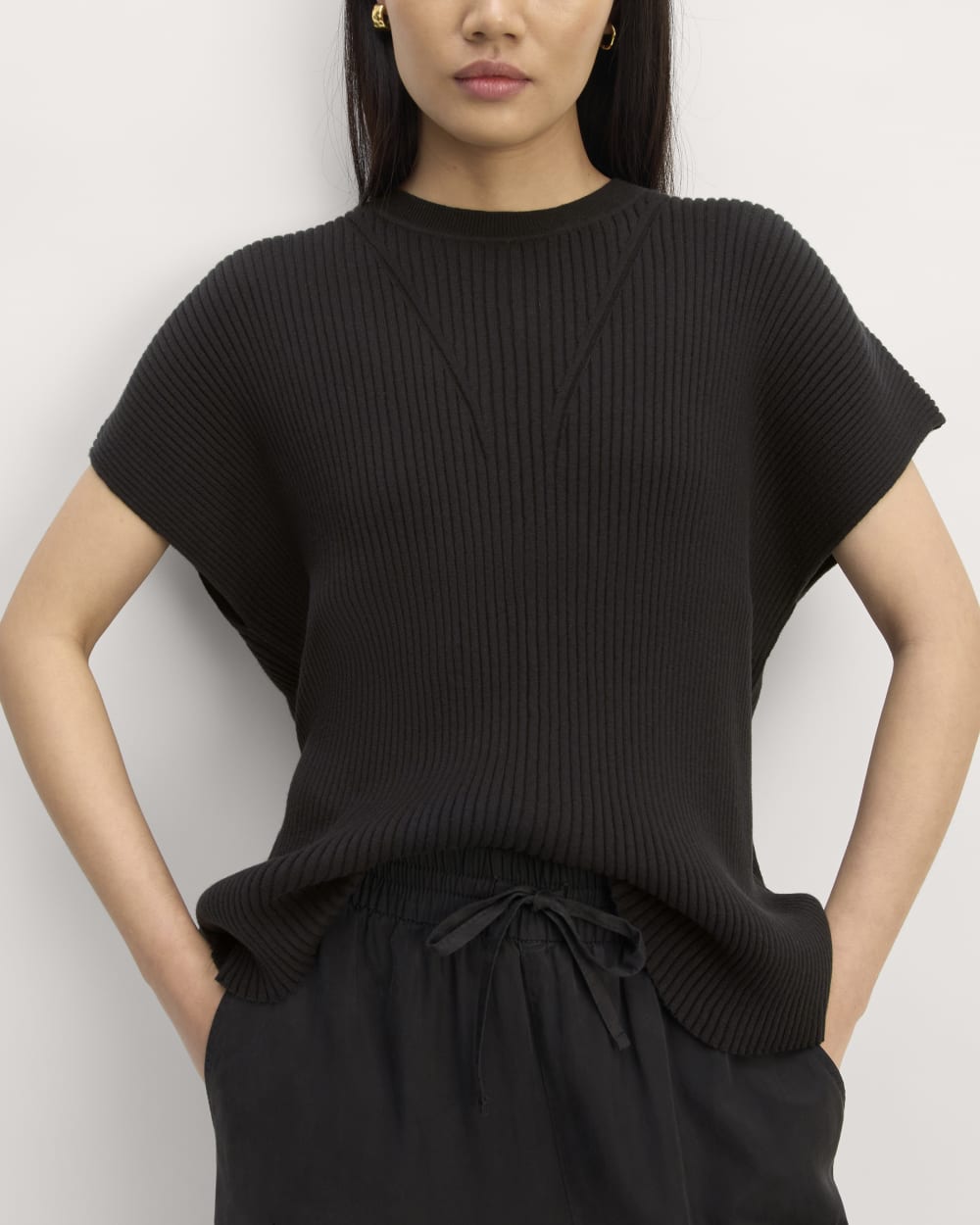womens-cotton-knit-caftan-top-black