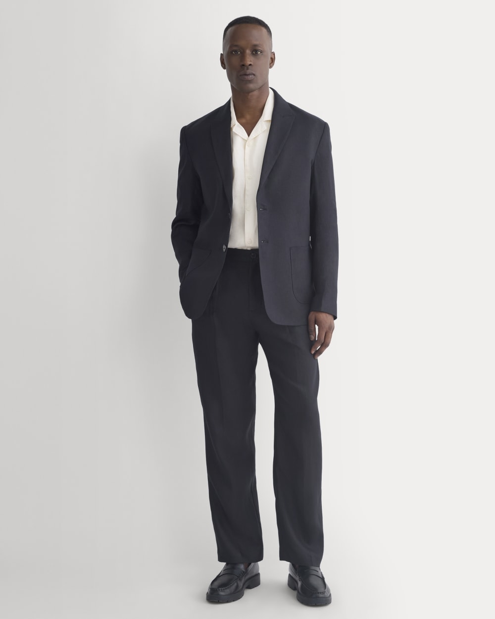mens-soyeux-linen-linen-blazer-black | alt