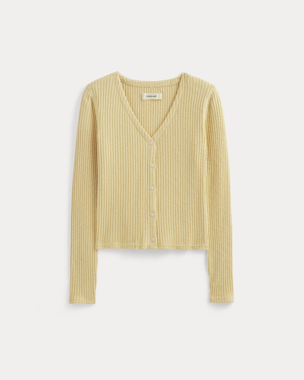 The Cozy Rib Cardigan | Banana Crepe – Everlane