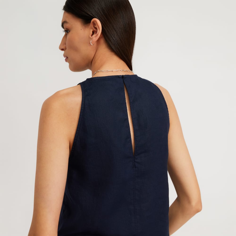 womens-linen-high-neck-tank-navy