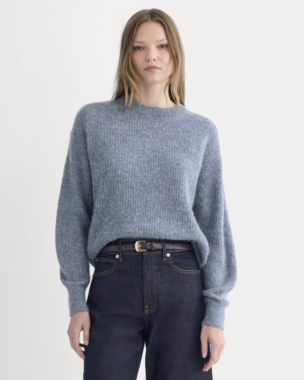 womens-alpaca-ribbed-cocoon-crew-heather-sage-blue | primary
