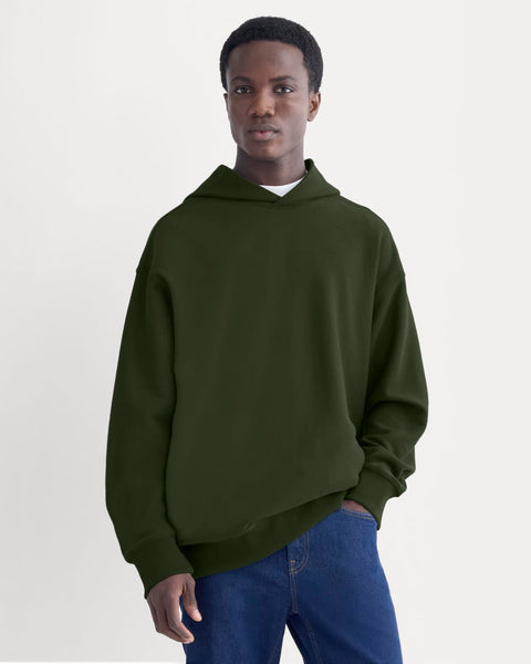 Twill Terry Jacquard Hoodie | Dark Forest – Everlane