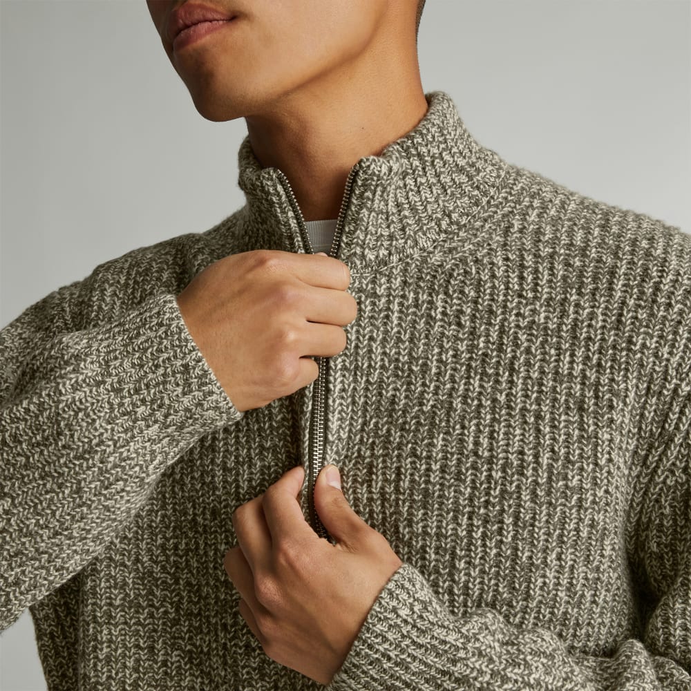 mens-felted-merino-half-zip-sweater-seafoam-green-kambaba | alt